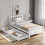 (white) Storage Bed with Drawers Bed Furniture Frame 3