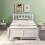 (white) Storage Bed with Drawers Bed Furniture Frame 9