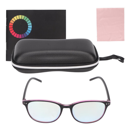 Farbenblindheitsbrille, Rahmen Schwarz-Rot, aus PC-Harz 1