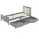(grey) Storage Bed with Drawers Bed Furniture Frame 3