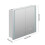 Living And Home Double-Door Bathroom Mirror Cabinet with LED Lighting 6