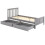 (grey) Storage Bed with Drawers Bed Furniture Frame 6