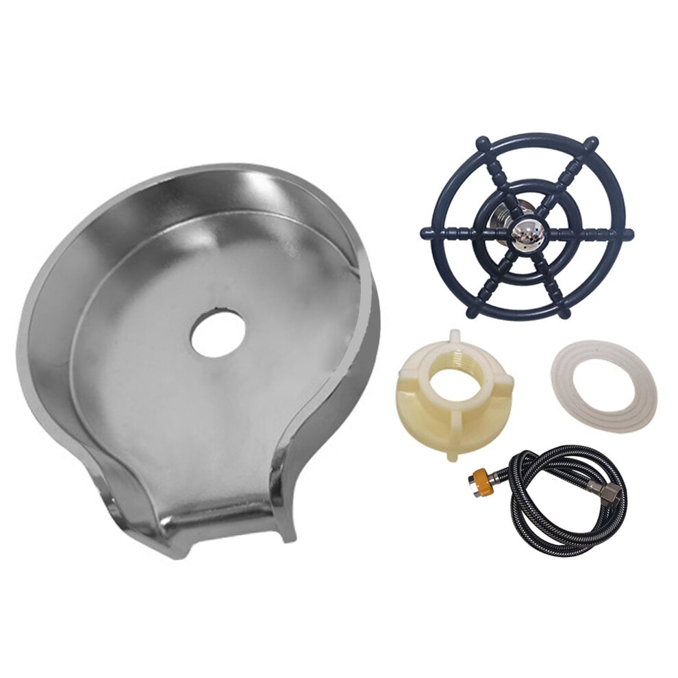 High Pressure Stainless Steel Cup Washer, Automatic Sink Rinser for Home Kitchen, Silver-image-OPC-PJH8F9W-NEW