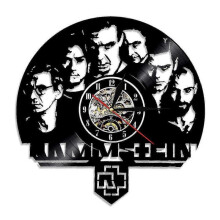 Ruikailucky-creative Vinyl Clock Heavy Metal Band Vinyl Record Wall Clock Silent Sweep Seconds Wall Art Decoration Clock