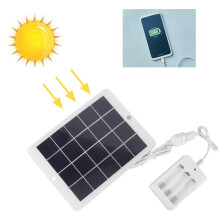 Solarmodul Batterie Ladegerät 3W 5V Hochkonversionsrate Effiziente Ausgabe Tragbares Solarzellenpaneel für den Außenbereich