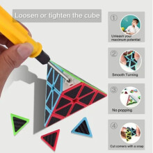 4-teiliges Speed-Puzzle-Set ABS Carbon-Aufkleber 2x2/3x3