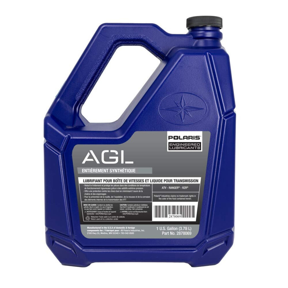 Polaris 2878069 1 Gallon AGL Full Synthetic Gearcase Lubricant Transmission Fluid for ACE Ranger RZR Sportsman OEM