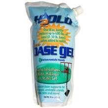 BaseGel 16-ounce polymervægt til bærbare basketballmålbaser – absorberende gel, der erstatter sand og vand (hvid)