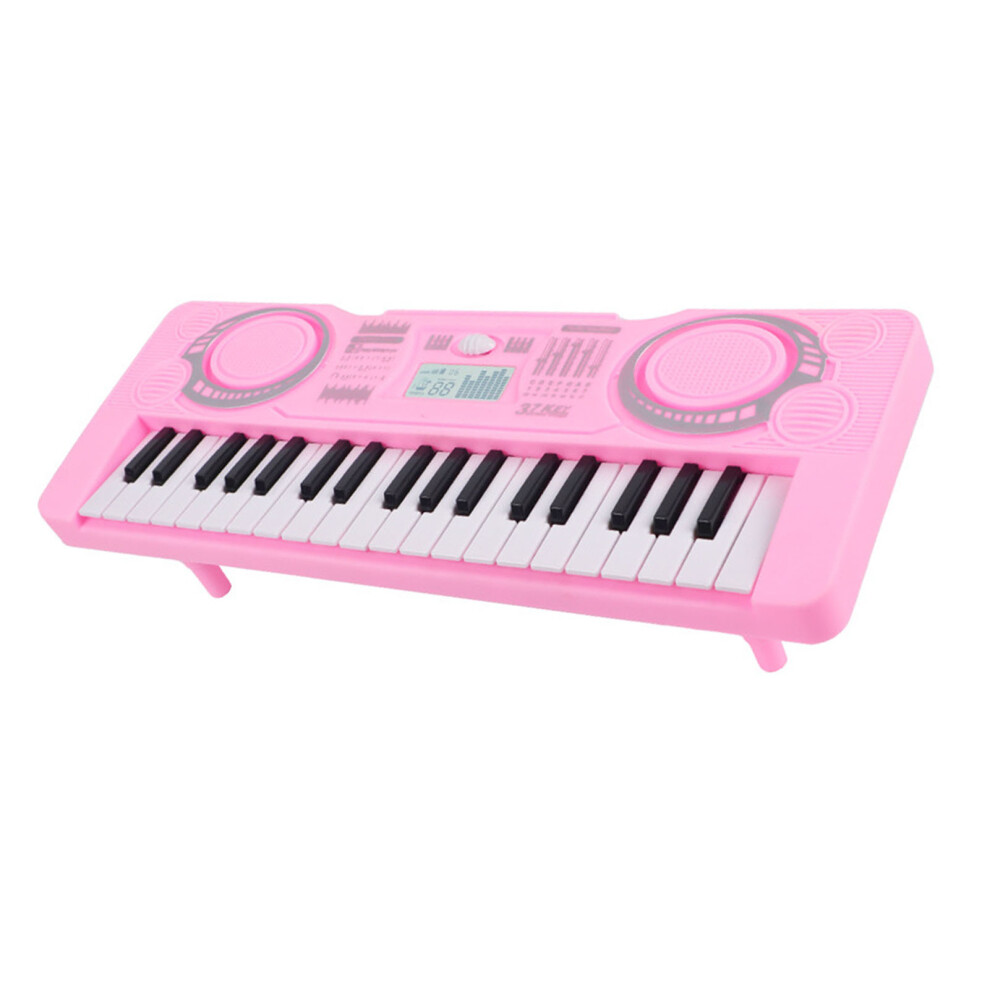 Children's Pink Keyboard Piano 37 Keys Portable Digital Musical Toy for Kids