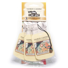 Yankee Candle 1166123E Bilopfrisker Bilkrukke Bonus 3 Pack Christmas Cookie