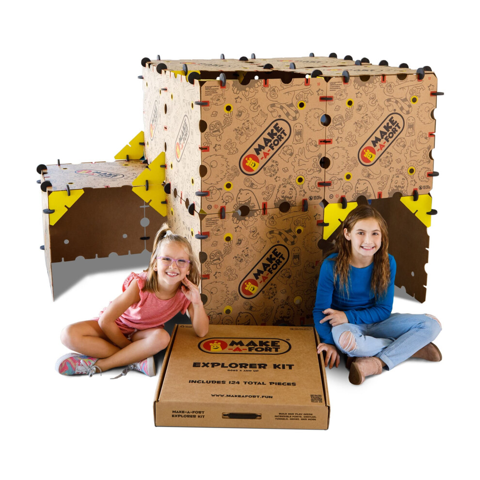 New Make-A-Fort Explorer Kit - Build Really Big Forts For Kids - Endless Play For Ages And Up - Build Incredible Forts Mazes Tunnels And More - Durab 860001442250 Size 4