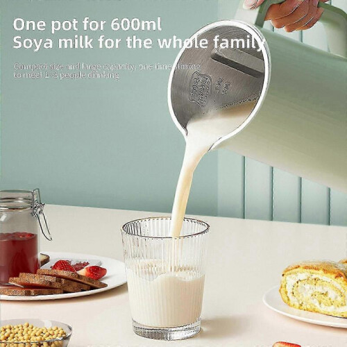 (Green, EU Plug) Multi-functional Nut Milk Maker Machine, 20 Oz Automatic Soy Milk Machine, Machine With Delay Start/keep Warm/self-cleaning 1
