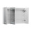 Living And Home Triple-Door Bathroom Mirror Cabinet with LED Lighting 3