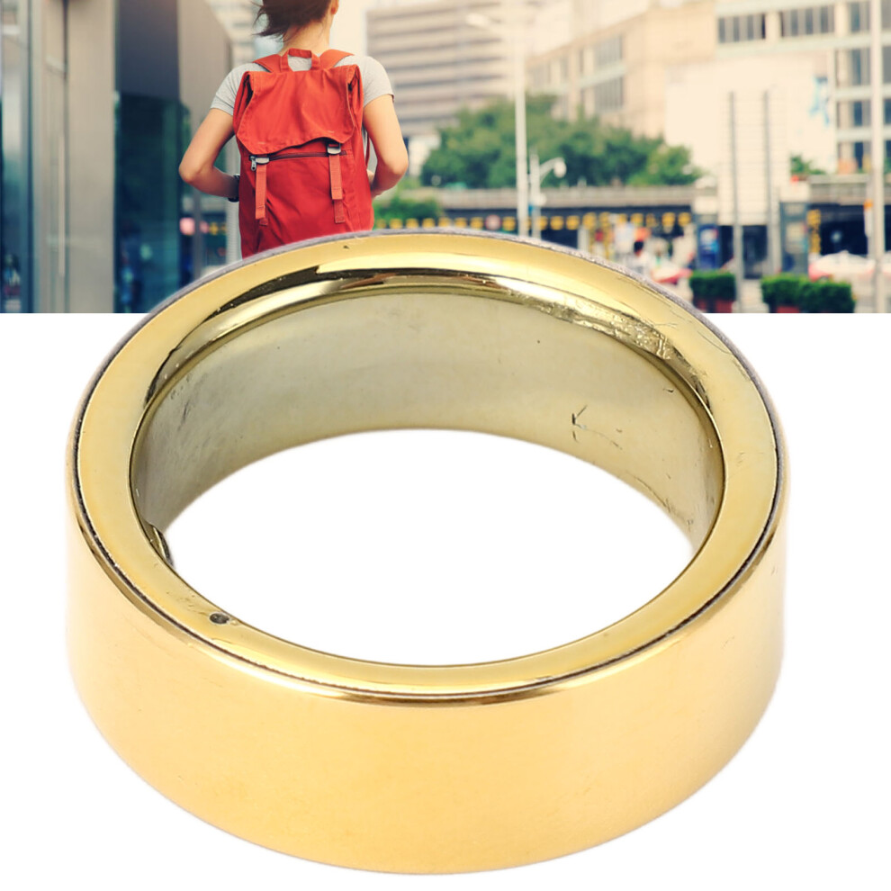 Gold Smart Ring Ipx8 Monitor Sleep Blood Oxygen Blood Pressure 18Mah