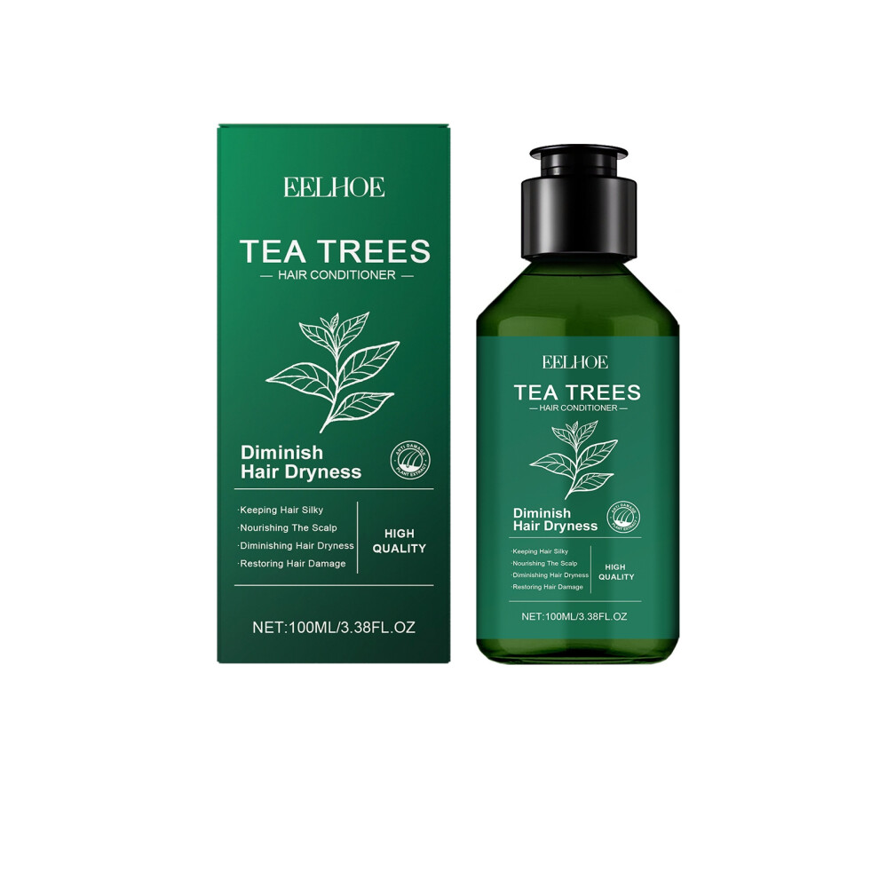 (Conditioner 100ml) Tea Tree Shampoo Set Scalp Cleansing Care Moisturizing Softness and Nourishing Dry Frizzy and Smooth Hair