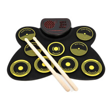 Electronic Battery 9-Drum Practice Pad With Headphone Plug Built-In Speaker For Roll-Up Battery Pad Machine For Children