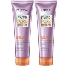 L'Oreal Paris Frizz Defy Shampoo und Conditioner Set, Frizz Control Haarpflege mit Marula l, EverPure, 8,5 Fl Oz, 2er-Set