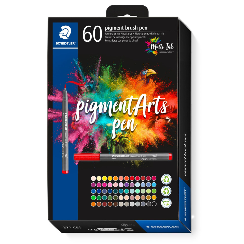 Staedtler Pigment Arts Brush Pen 60Ct