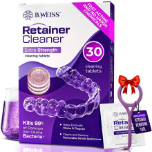 Weiss Naturals Retainer-Reinigungstabletten, Invisalign-Reiniger, entfernt Flecken, Ger   che und Plaque, FSA- und HSA-berechtigt, PERSULFATFREI, N