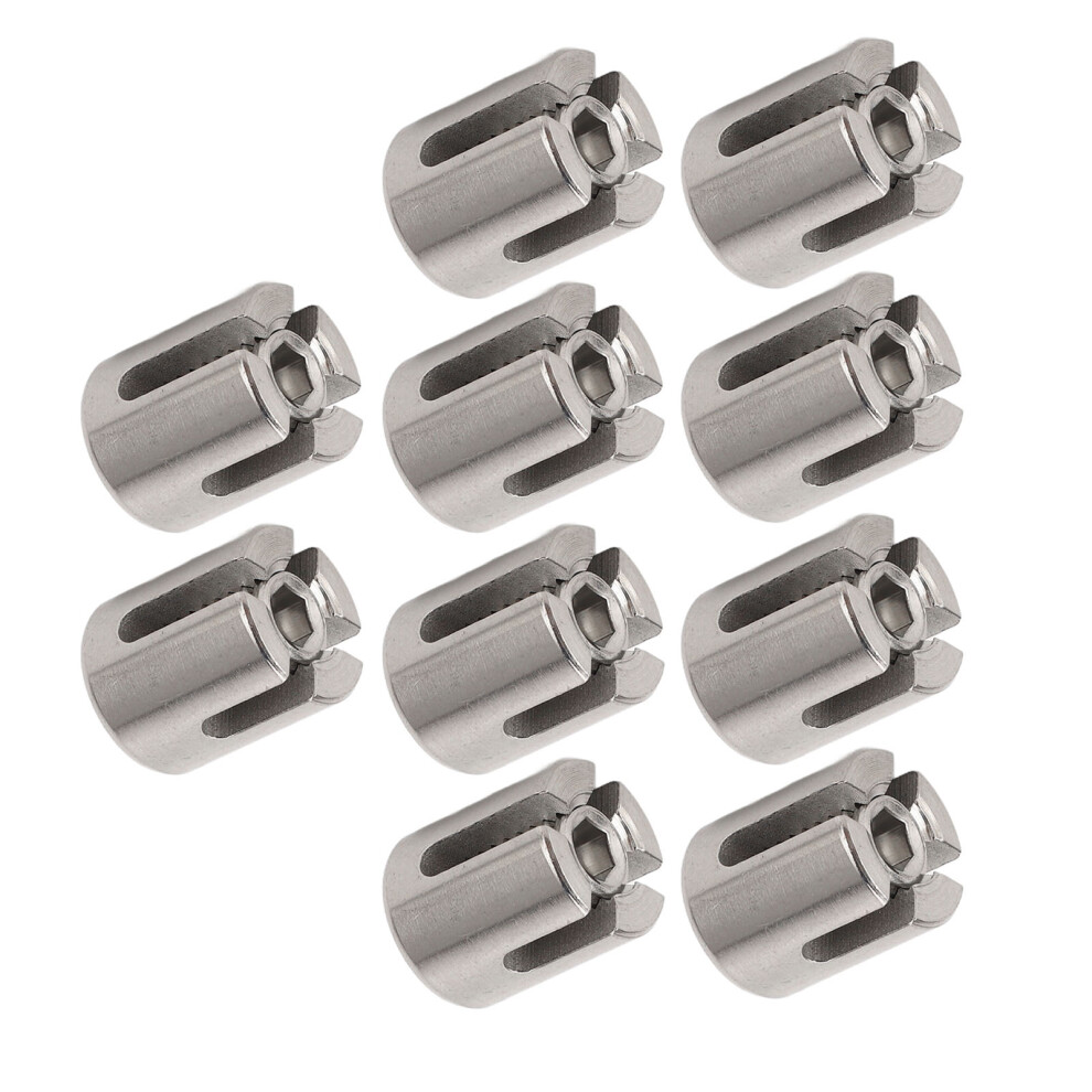 316 Stainless Steel 10Pcs Cross Cable Clamps For 3Mm Wire Railing 4961338527958