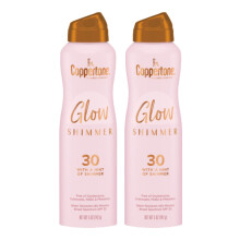 Coppertone Glow met Shimmer Spray Zonnebrandcr   me Breed Spectrum SPF 30 Zonnebrandcr   me 5 Oz Pak van 2