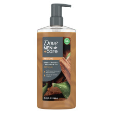 Dove Men+Care Duschgel Sandelholz + Kardamom l zum Wiederaufbau der Haut unter der Dusche mit Reinigungs- und Feuchtigkeitsspendern auf pflanzlic
