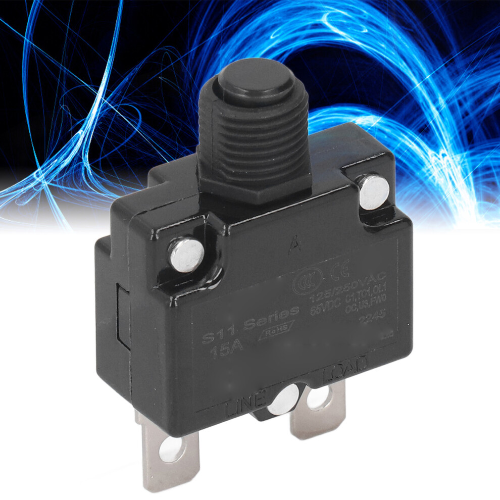 10Pcs 15A Auto Reset Relay Fuse For Generators 125/250Vac Durable 4901338533566