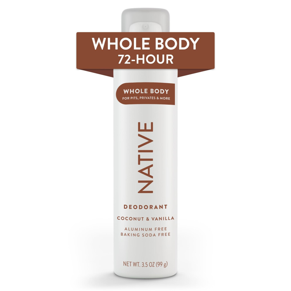 Nativo Native Whole Body Deodorant Spray Contains Naturally Derived Ingredients, Deodorant For Women & Men | 72 Hour Odor Protection, Aluminum Free With Coco