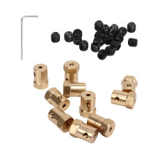 10 Stück Messing Motor flexible Sechskantkupplung 3 mm Innendurchmesser