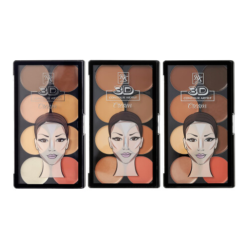 Ruby Kisses 3D Cream Contour Artist Set 3 Pack (Light  Light Medium  Medium Dark)