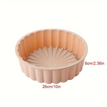 1pc/2pc Silikon-Blumenform zum Backen von Kuchen, 25,4 cm rosa