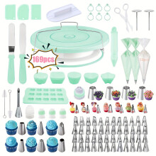 169-teiliges Kuchendekorationsset mit Werkzeugen169 Einheiten-Macaron Green