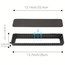 1 Stück schwarze quadratische Kuchenform, 35,56 cm