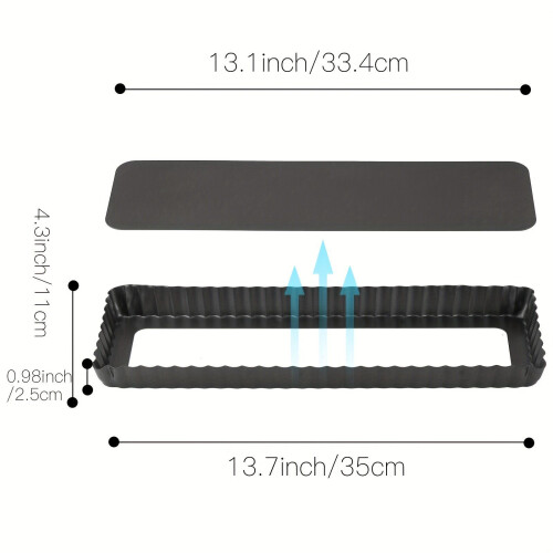 1 Stück schwarze quadratische Kuchenform, 35,56 cm