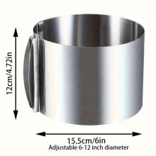 15-30 cm verstellbarer Tortenring aus Edelstahl