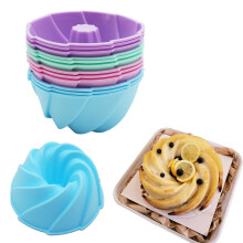 12-teilige rechteckige Backform für kleine Kuchen Spiralbecher mit 12-teiliger Füllung (M)-