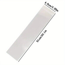 100 Stk. Premium transparente Tortenförmchen - Wiederverwendbares PET-Band, 6,5x51 cm