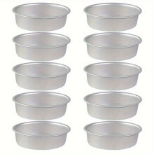 Set mit 10 hochwertigen ovalen Kuchenformen aus Aluminium