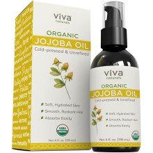 Viva Naturals Bio-Jojoba  l     100 % rein, kaltgepresst, f  r Haut und Haar, USDA-zertifizierte Feuchtigkeitscreme f  r das Gesicht, 118 ml