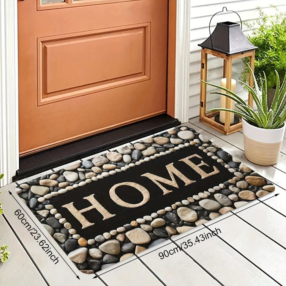 Tapis décoratif Rantakivi, motif imprimé, texture légère, 24 x 35,4 couleurs