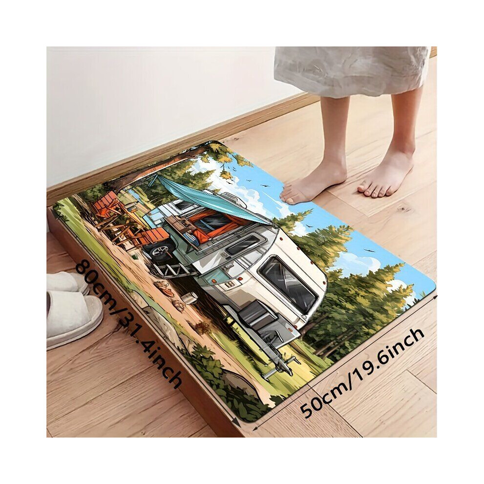 Tapis de bain pour aventures en camping en plein air, fond antidérapant, 50 cm x 80 cm