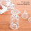 20pc Small Funnels Set Clear Plastic for Spice Perfume and Oils 7