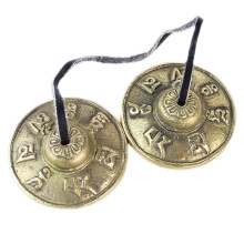 Tibetan Tingsha Cymbals For Meditation And Yoga, Tibetan Buddhist Singing Bells Pair, Brass Alloy Percussion Instrument