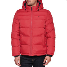 Tommy Hilfiger miesten hupullinen toppatakki punainen keskikokoinen