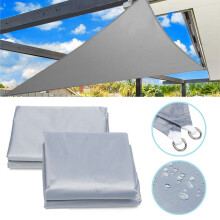 (L) 3.6M/5M Triangle Sun Shade Sail Outdoor Garden Patio UV Proof Awning Canopy Screen Cover