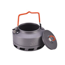 (1.1L) 1.1L Outdoor Kettle Aluminum Alloy Portable Pot Travel Pan Teapot Coffee Tableware Cookware for Hiking Camping Cooking
