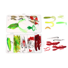 (94PCS) 94/164PCS Fishing Lure Set Realistic Frog Soft Bait Portable Fishing Kit Outdoor Fishing Tools