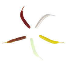(Red) 10Pcs/Set 6cm 1.4g Silicone Soft Fishing Worm Baits Artificial Pesca Spiral Bass Fishing Lure