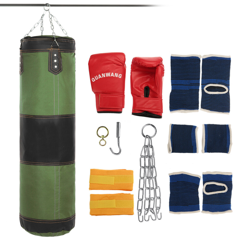 Photos - Punching Bag / Ball GreenZech (L) Filled Adult Hanging Punch Bag Heavy Boxing Training with MMA Gloves Hand Foot Ankle Pads Home Gym 
