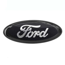 (Black Silver Letter) UK STORE - 7 Inch (17.5*7CM) For Ford Front Grille Ford Emblem Badge